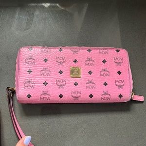 Pink mcm wallet
